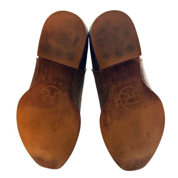 Roper Brown Tall Stuff Western Boots Brown Snip Toe Embroidered Design Size 8 - Picture 7 of 9